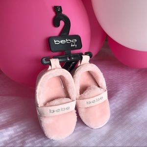 Bebe baby Plush Pink Baby Loafers